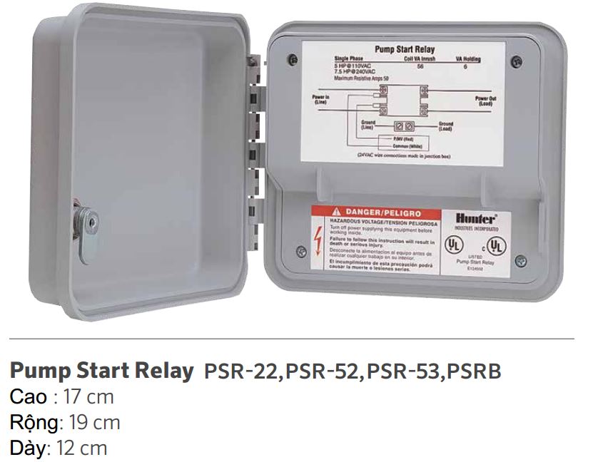 Khởi động bơm PSR Tưới tự động